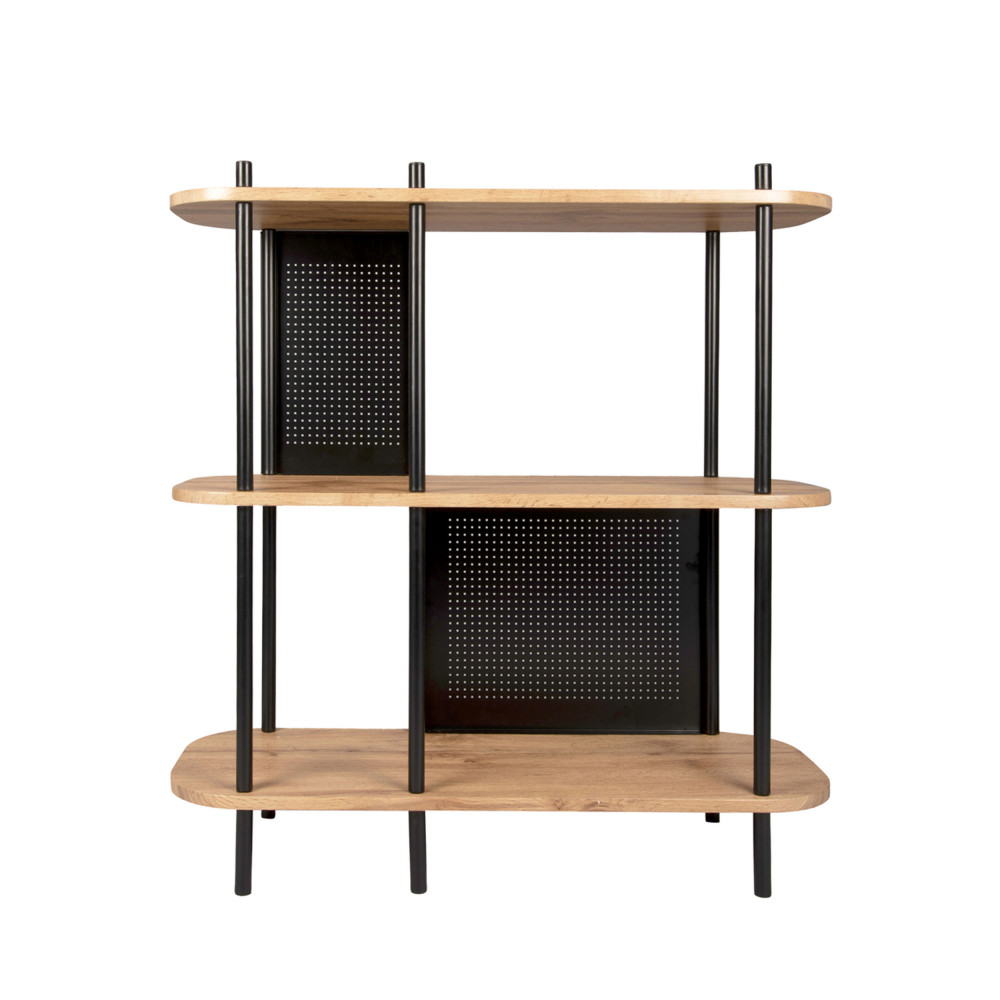 Etagère bureau à poser bois et métal type rack