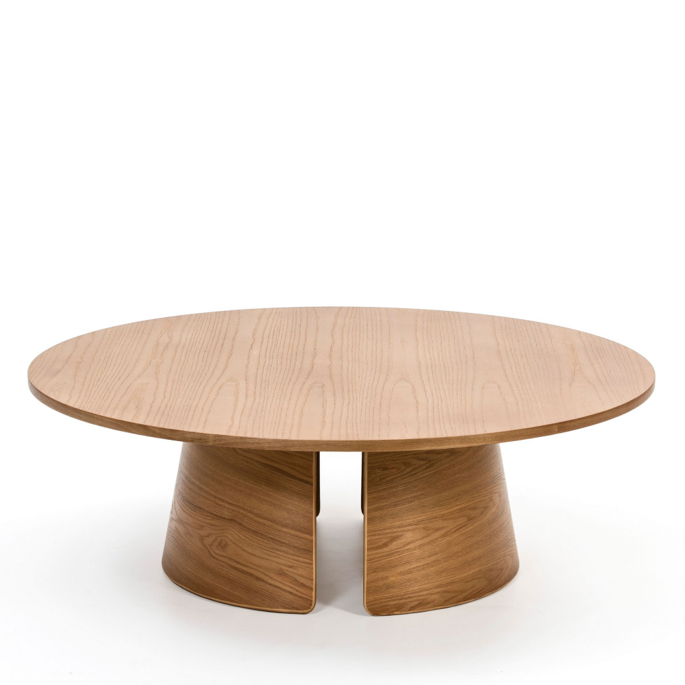 cep - table basse ronde en bois ø110cm - couleur - bois clair