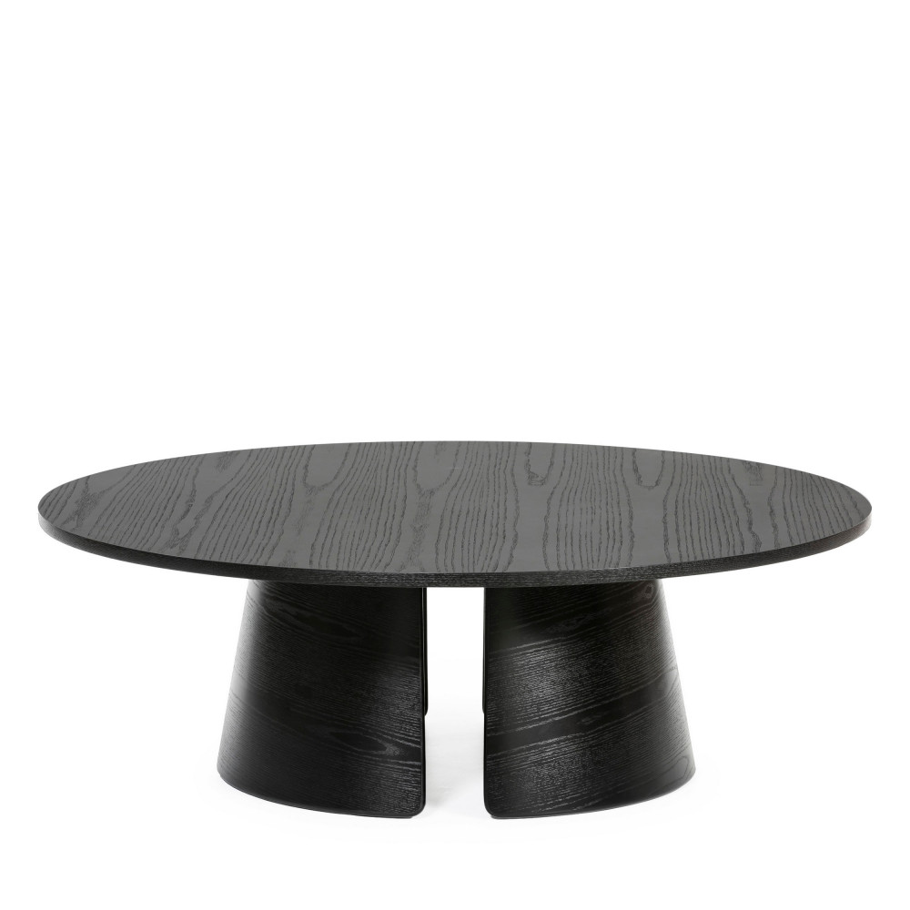 cep - table basse ronde en bois ø110cm - couleur - noir