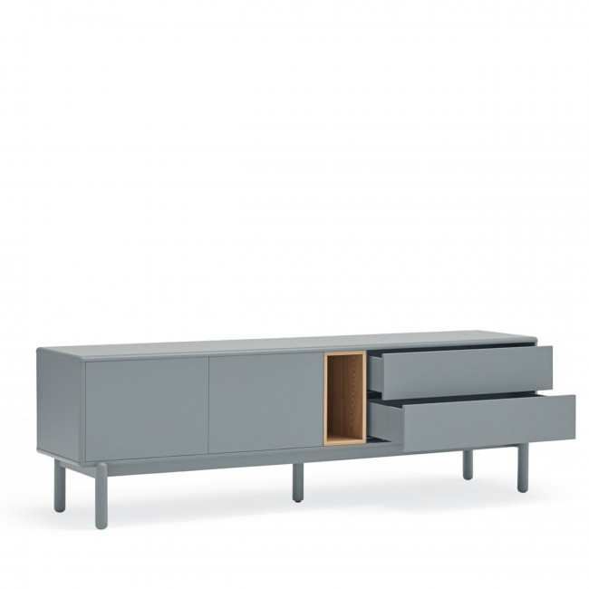 Corvo - Meuble tv 2 portes 2 tiroirs en bois L180cm