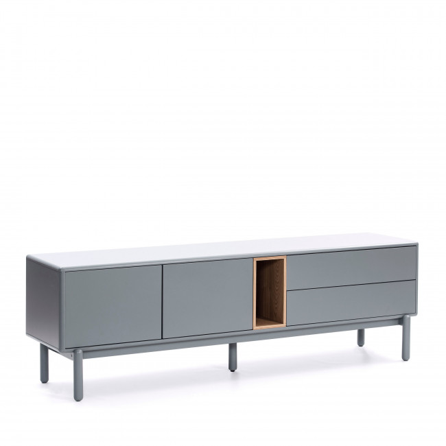 Corvo - Meuble tv 2 portes 2 tiroirs en bois L180cm