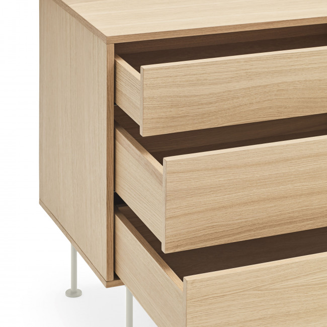 Yoko - Buffet 2 portes 3 tiroirs en bois L180cm