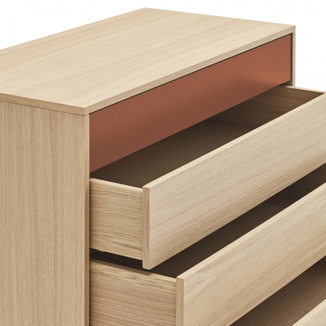 Yoko - Commode 4 tiroirs en bois L90xH45cm