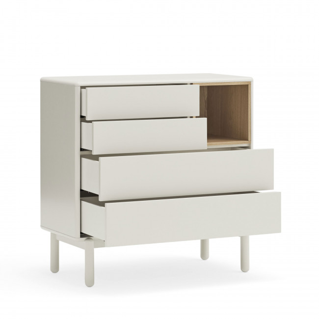 Corvo - Commode 4 tiroirs 1 niche en bois L90xH90cm