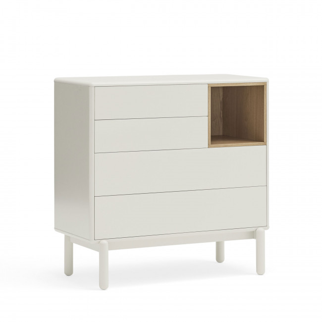 Corvo - Commode 4 tiroirs 1 niche en bois L90xH90cm