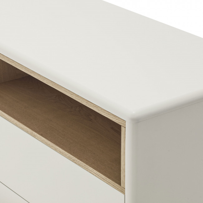 Corvo - Commode 7 tiroirs 1 niche en bois L120xH90cm