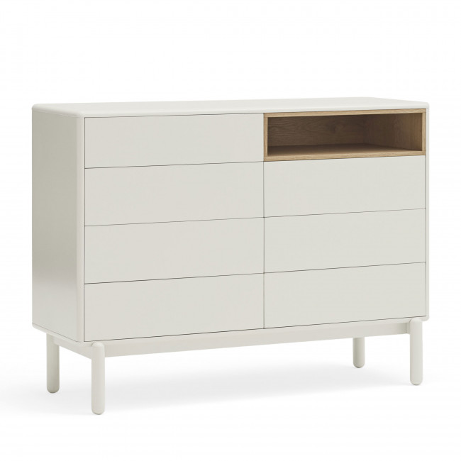 Corvo - Commode 7 tiroirs 1 niche en bois L120xH90cm