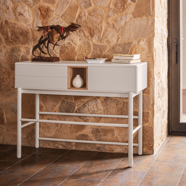 Corvo - Console 1 porte 2 tiroirs en bois L180cm