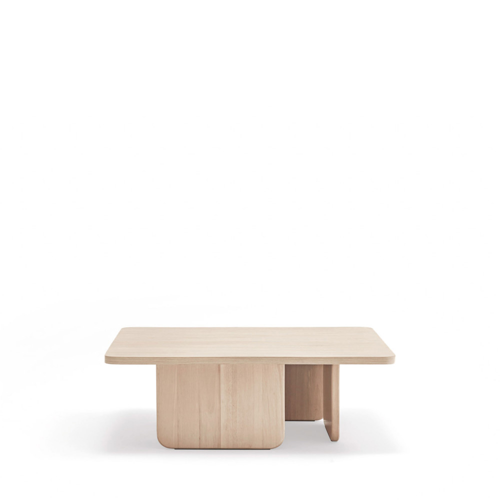 Arq - Table basse carrée en bois - Couleur - Bois clair