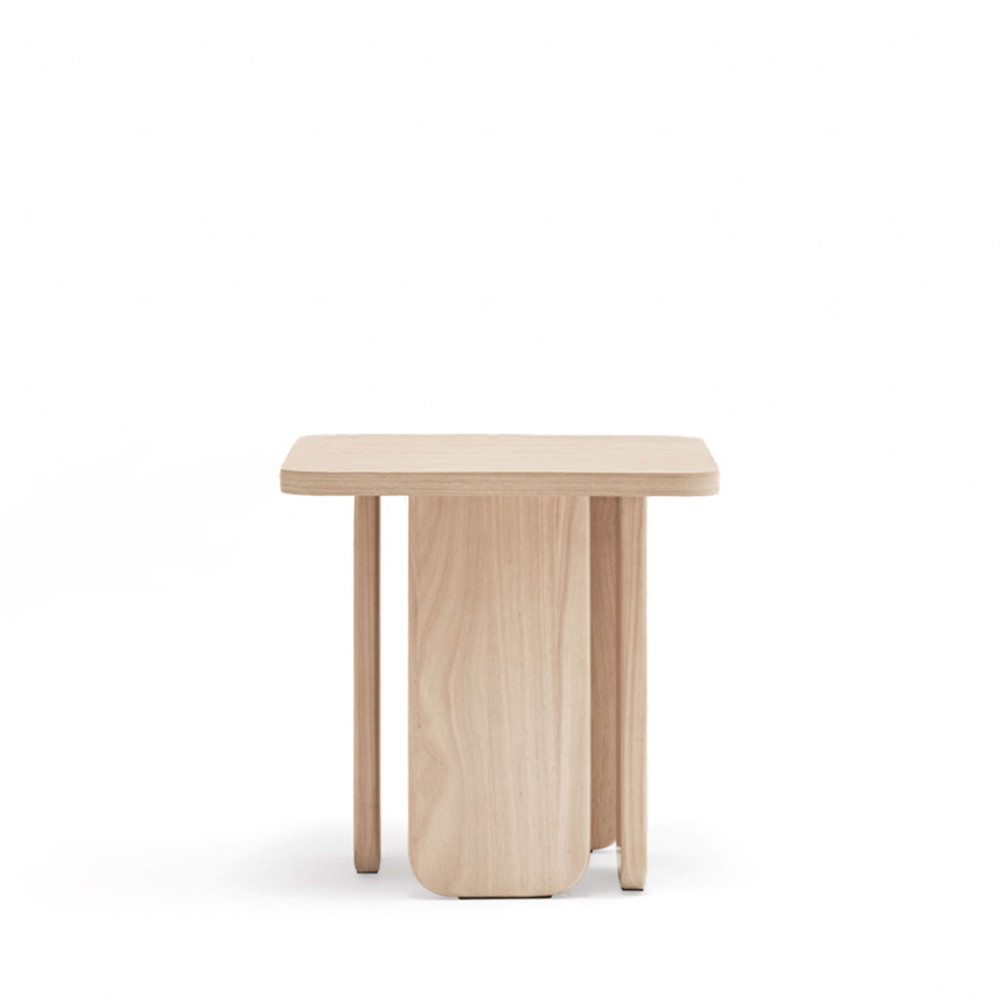 Arq - Table d'appoint carrée en bois - Couleur - Bois clair
