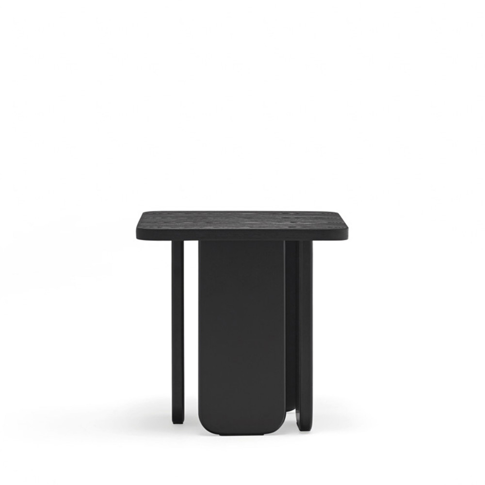 Arq - Table d'appoint carrée en bois - Couleur - Noir