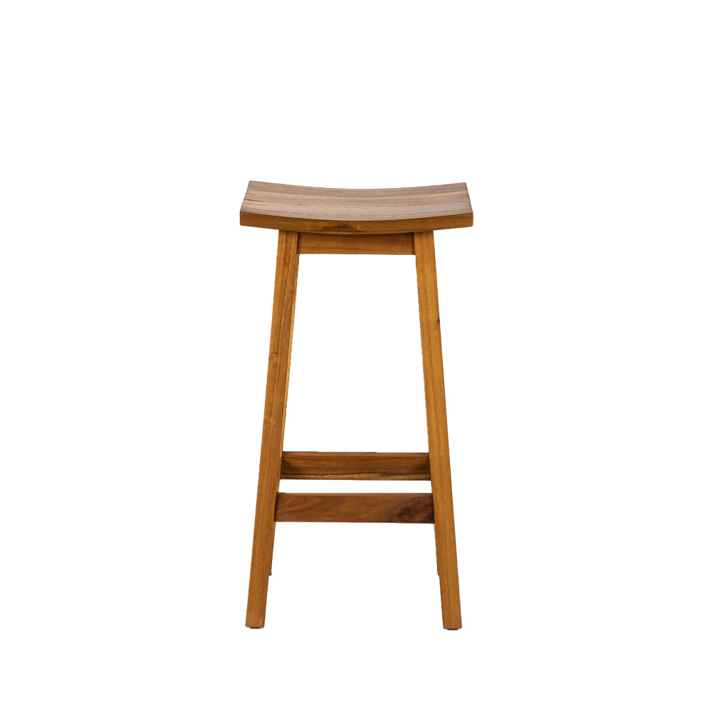 hanotilo - tabouret de bar 77cm en acacia - couleur - naturel