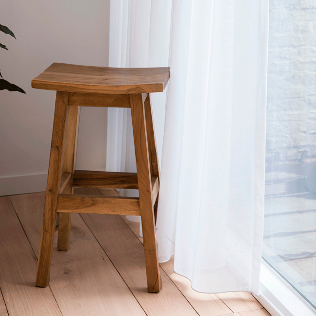 Hanotilo - Tabouret de bar 66cm en acacia