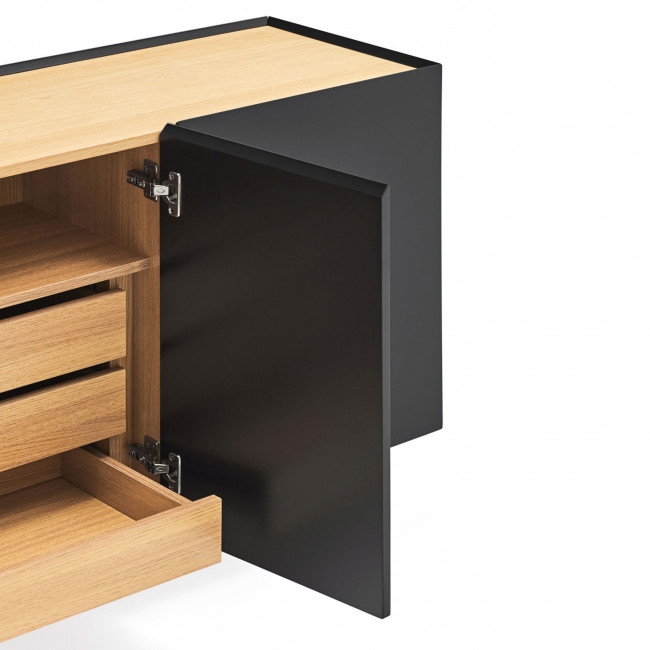 Arista - Buffet en bois 4 portes 3 tiroirs L165cm