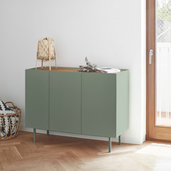 Arista - Buffet en bois 3 portes 3 tiroirs L110cm