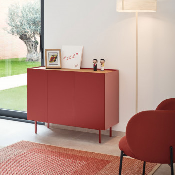 Arista - Buffet en bois 3 portes 3 tiroirs L110cm