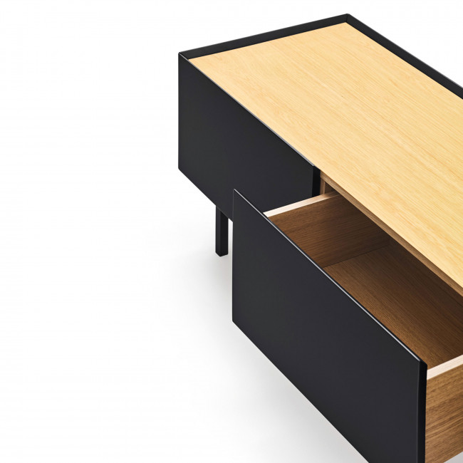 Arista - Meuble TV en bois 1 porte 2 tiroirs L180cm