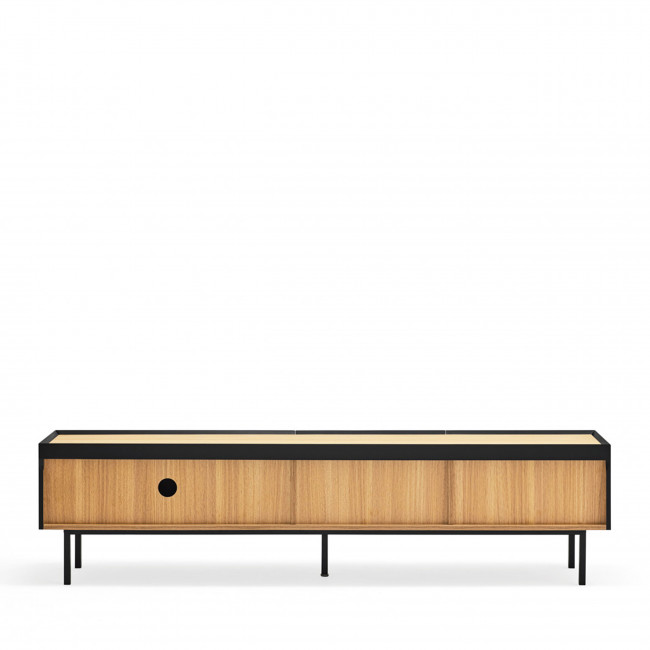 Arista - Meuble TV en bois 1 porte 2 tiroirs L180cm