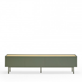 Arista - Meuble TV en bois 1 porte 2 tiroirs L180cm