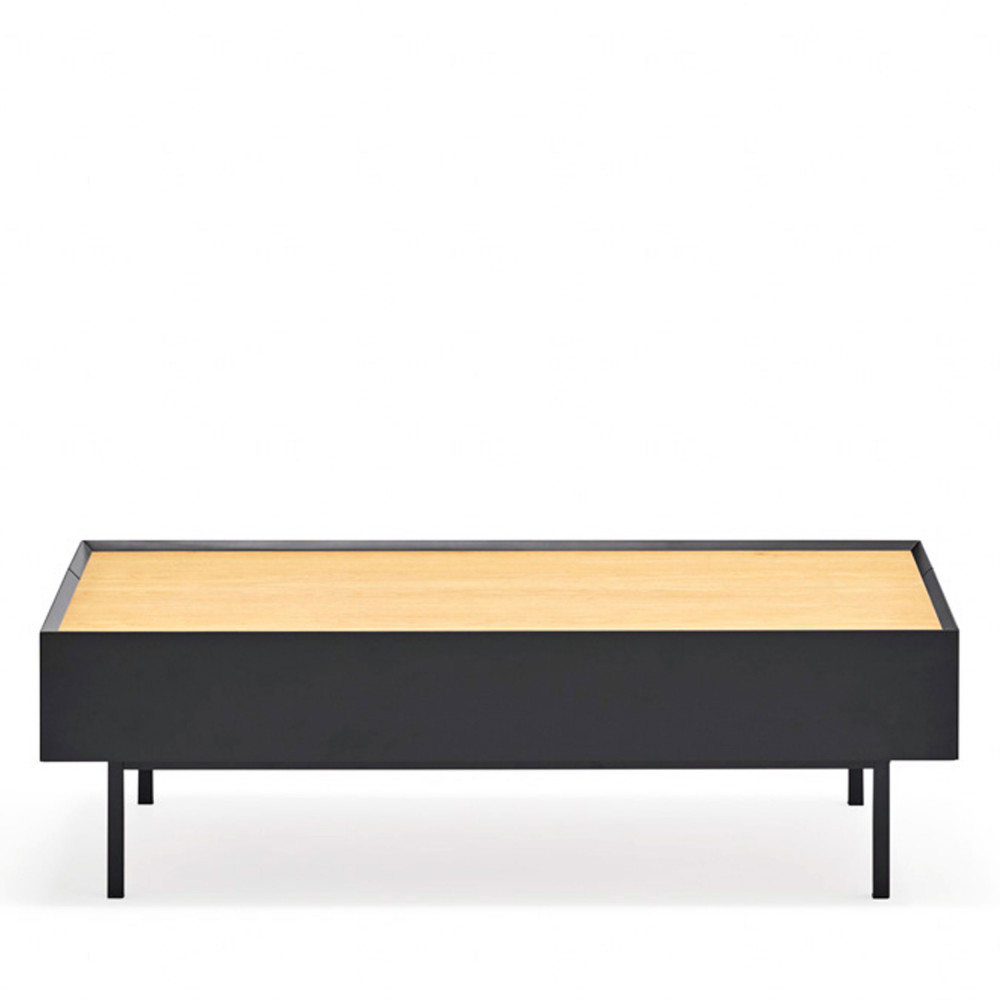 arista - table basse en bois 110x60cm - couleur - noir