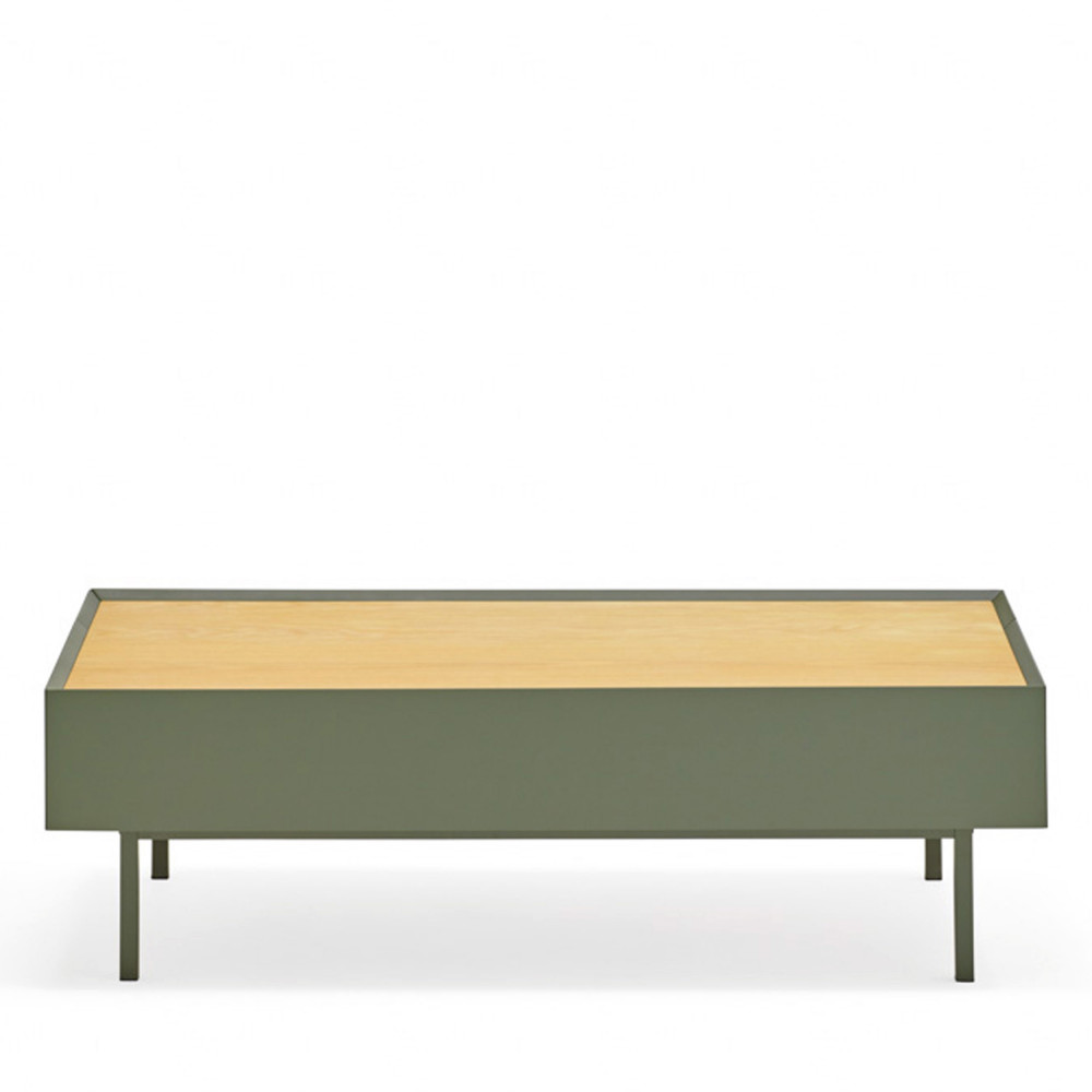 arista - table basse en bois 110x60cm - couleur - vert amande