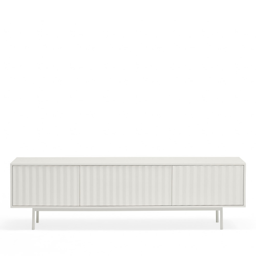 Sierra - Meuble TV en bois 3 portes L180cm - Couleur - Blanc