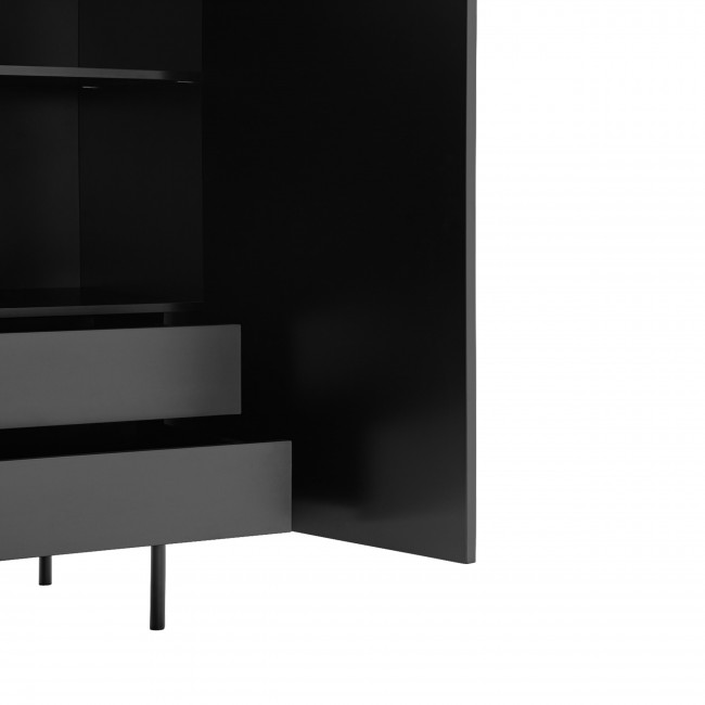 Sierra - Buffet haut en bois 2 portes 2 tiroirs