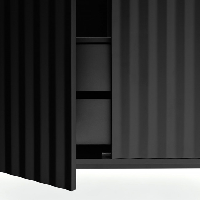 Sierra - Buffet haut en bois 2 portes 2 tiroirs