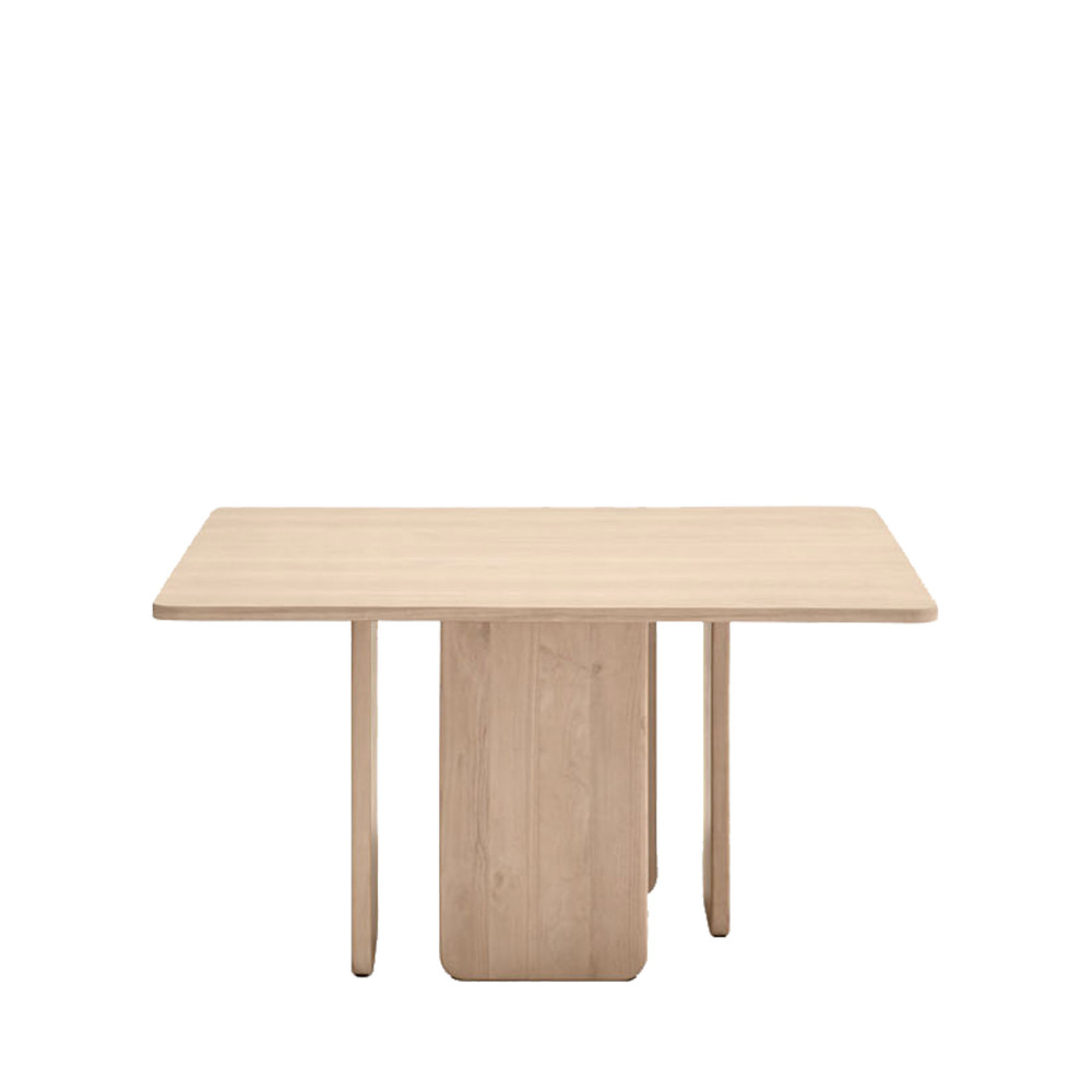 Arq - Table à manger carrée en bois 137x137cm - Couleur - Bois clair