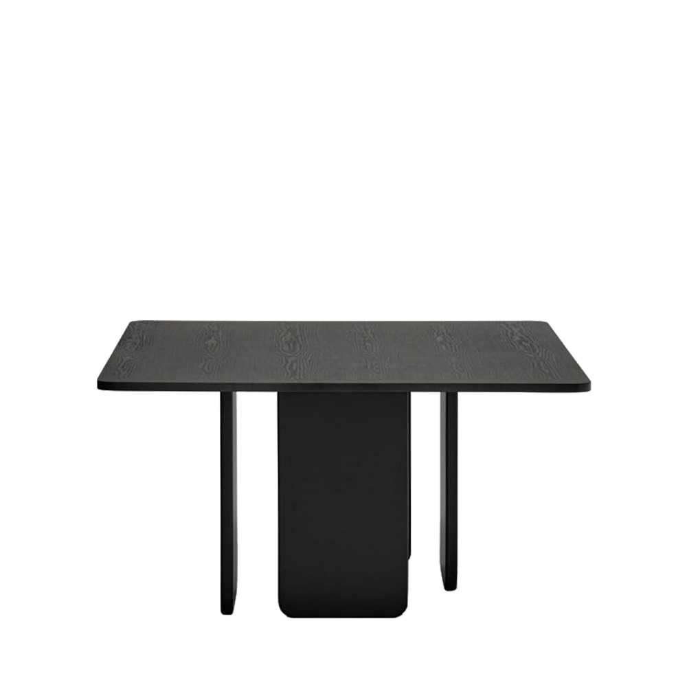 Arq - Table à manger carrée en bois 137x137cm - Couleur - Noir