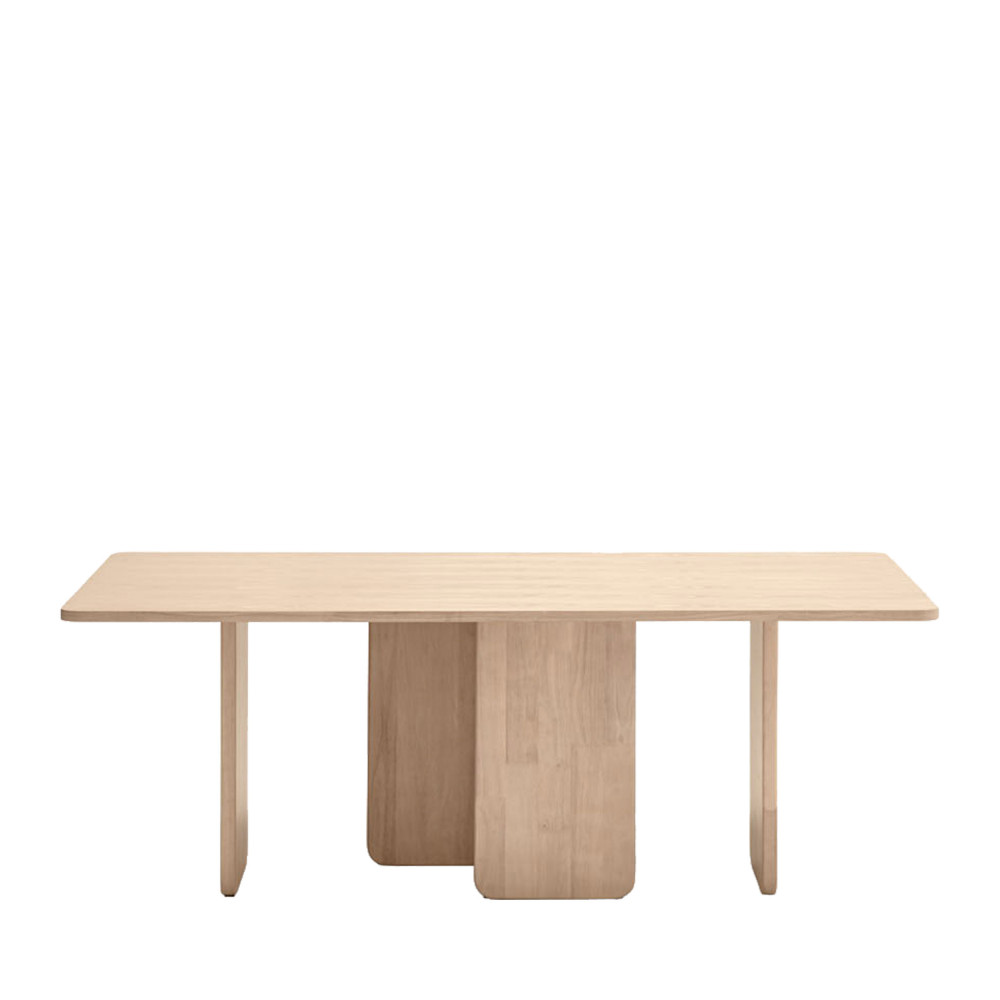 Arq - Table à manger en bois 200x100cm - Couleur - Bois clair