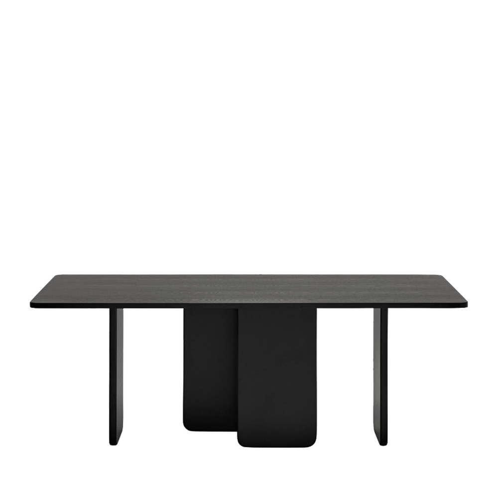 Arq - Table à manger en bois 200x100cm - Couleur - Noir