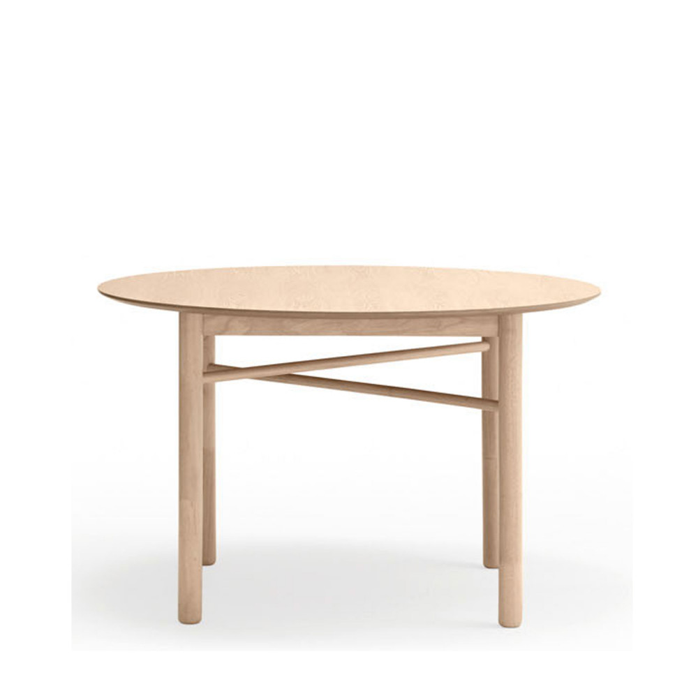 Junco - Table à manger ronde en bois ø120cm - Couleur - Bois clair