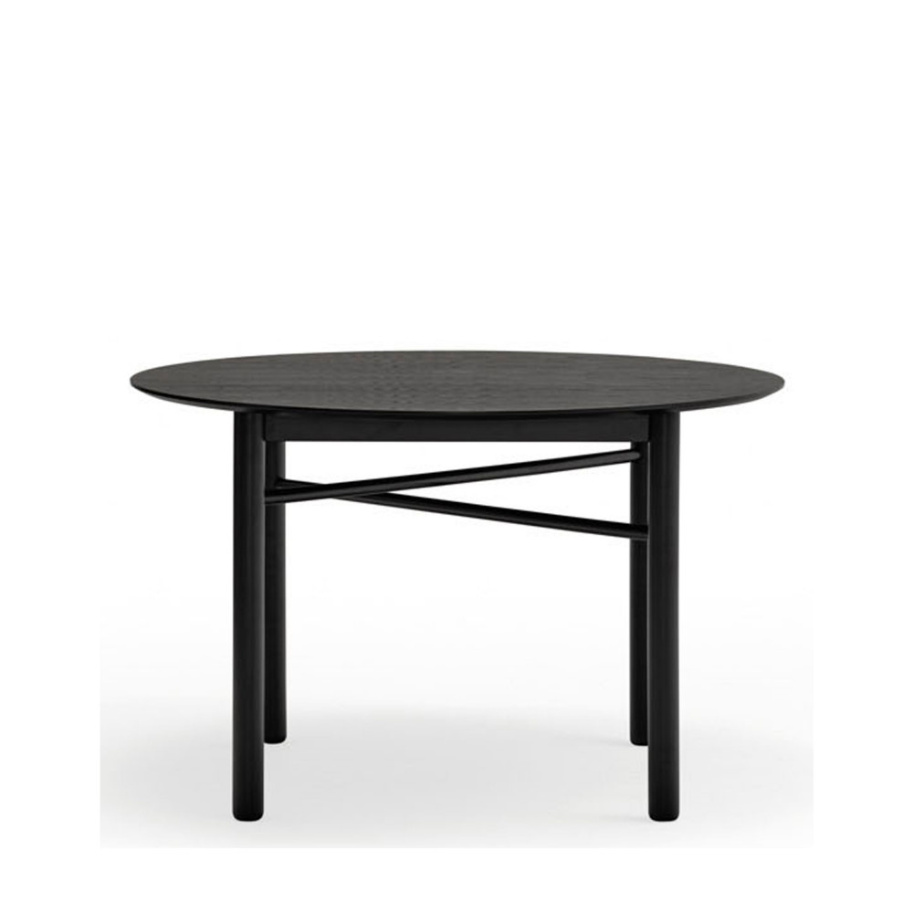 junco - table à manger ronde en bois ø120cm - couleur - noir