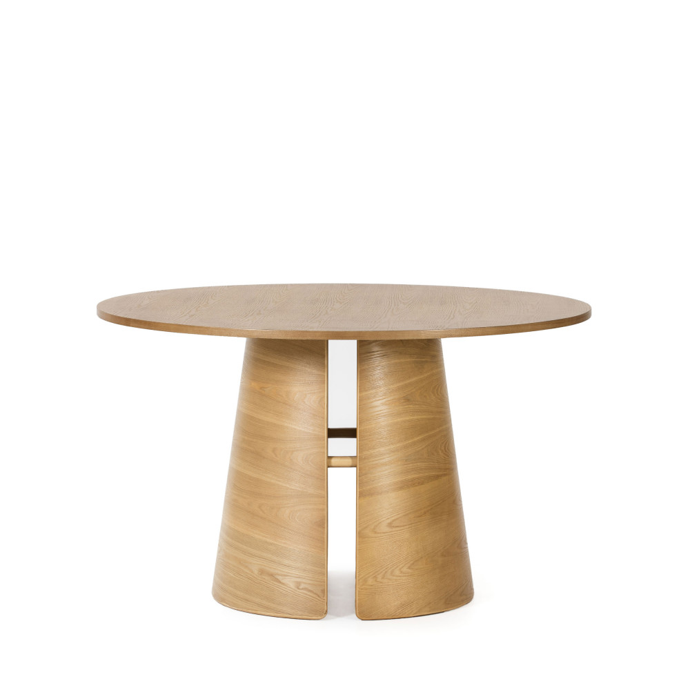 cep - table à manger ronde en bois ø137cm - couleur - bois clair