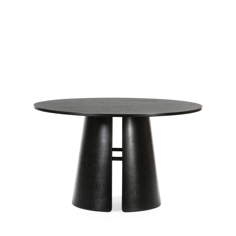 Cep - Table à manger ronde en bois ø137cm - Couleur - Noir
