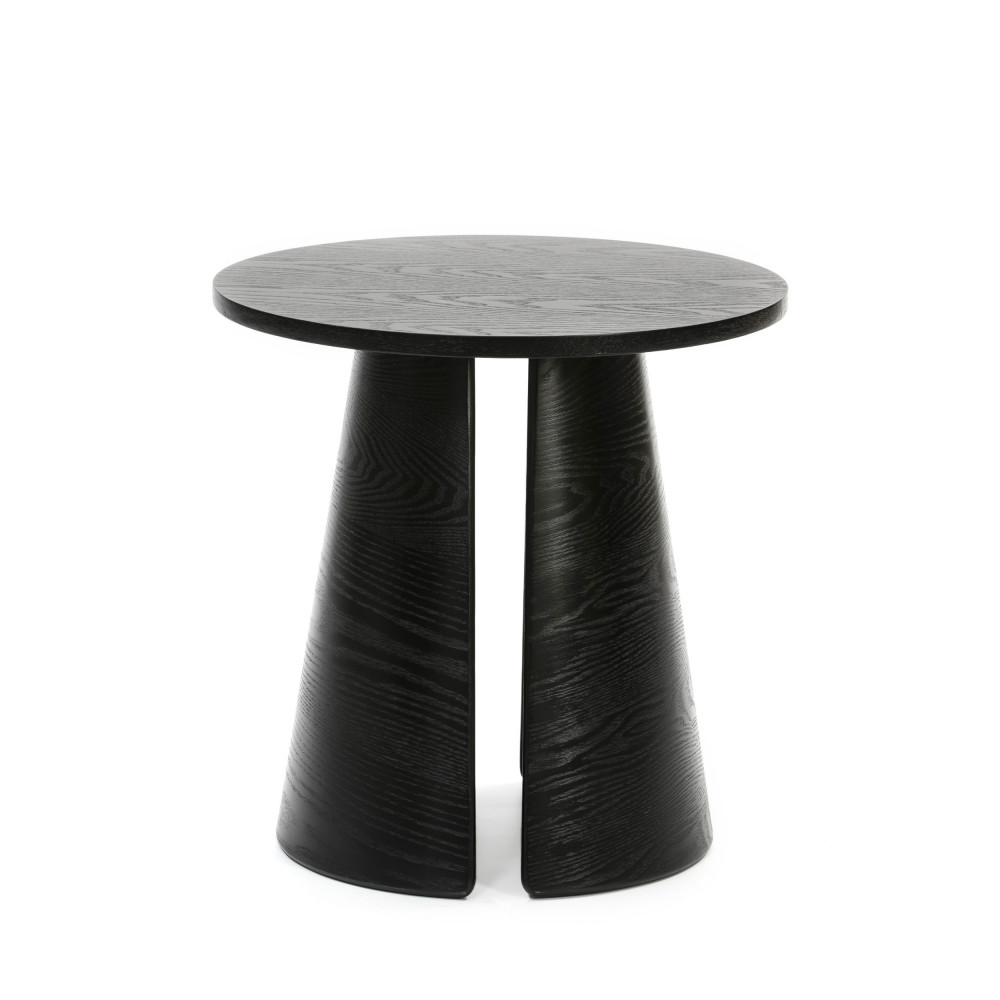 Cep - Table d'appoint ronde en bois ø50cm - Couleur - Noir