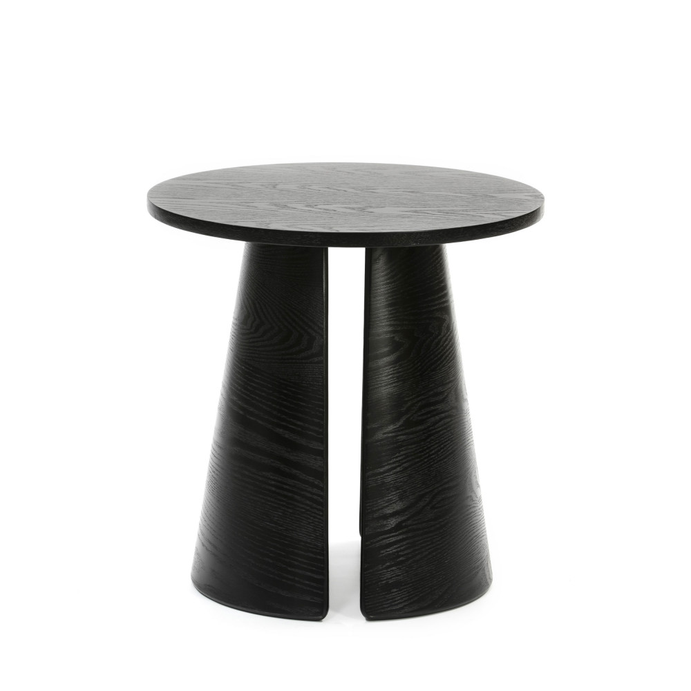 cep - table d'appoint ronde en bois ø50cm - couleur - noir