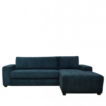 Inaya - Canapé d'angle droit convertible en tissu