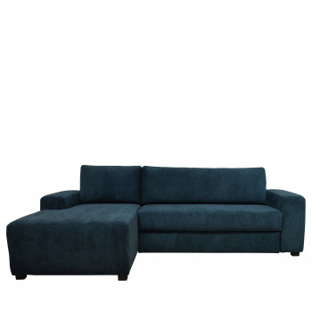 Inaya - Canapé d'angle gauche convertible en tissu