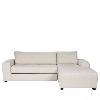 Inaya - Canapé d'angle droit convertible en tissu