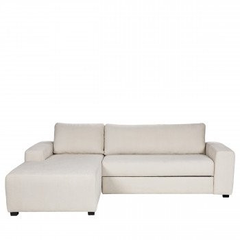 Inaya - Canapé d'angle gauche convertible en tissu