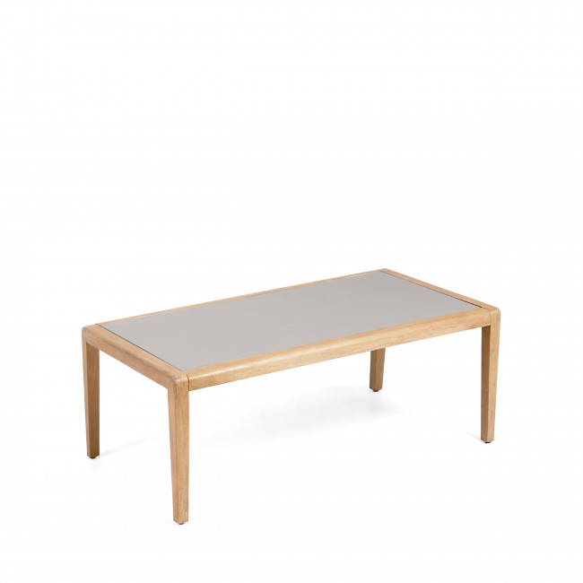 Better – Table basse effet ciment et bois 120x70cm