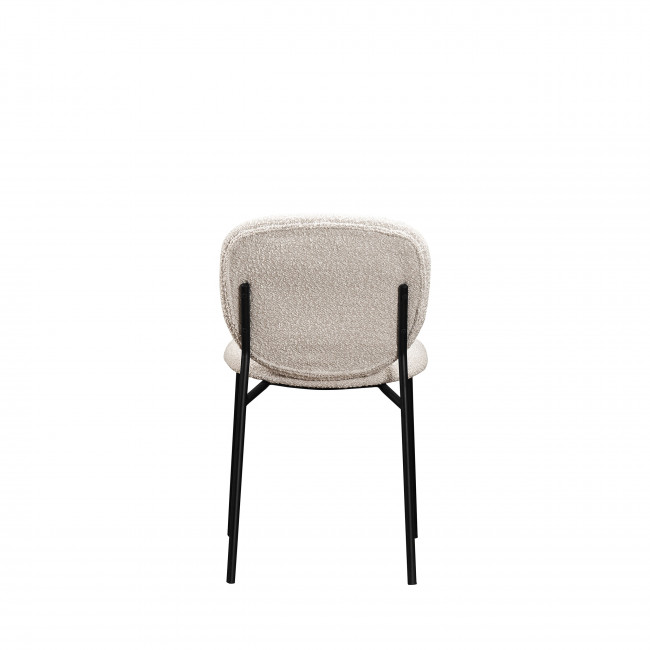 Dalby - Lot de 2 chaises en tissu bouclette et métal