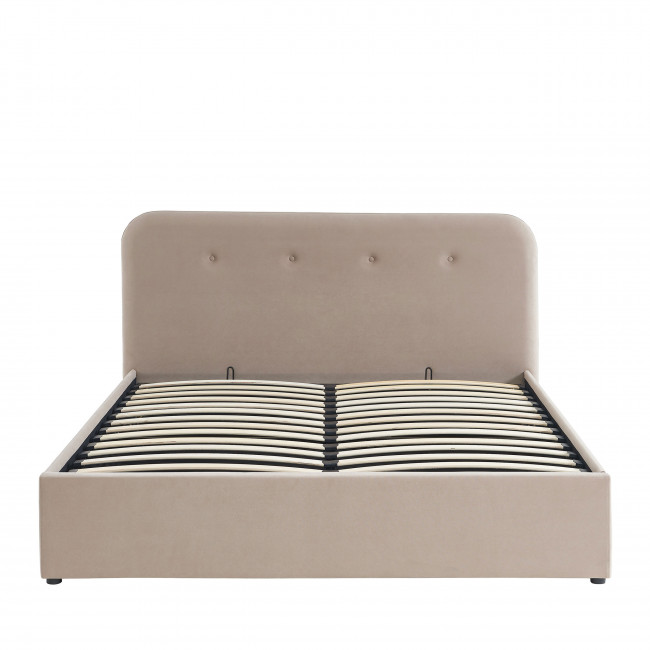 Eider - Lit coffre capitonné en velours 140x190cm