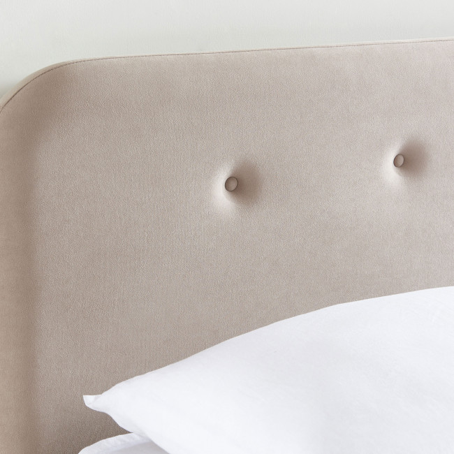 Eider - Lit coffre capitonné en velours 140x190cm