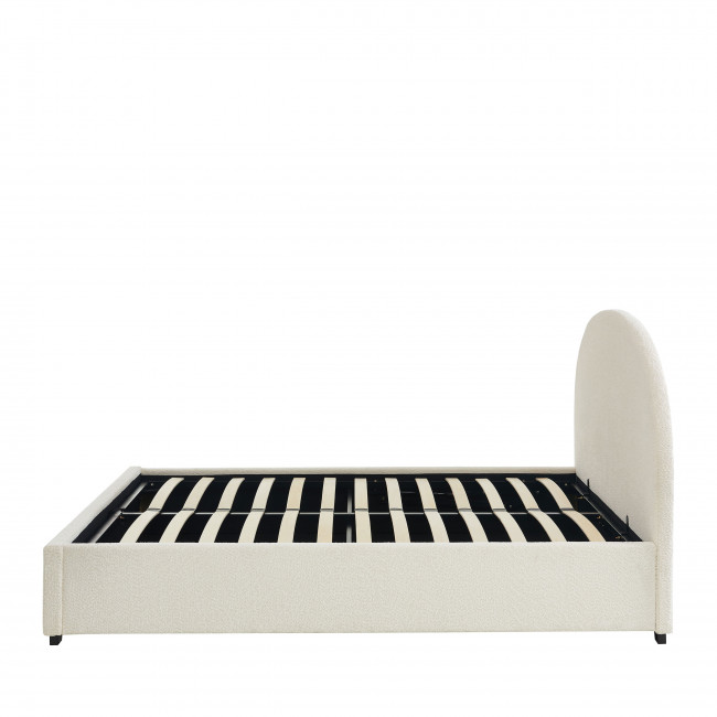 Merle - Lit coffre en tissu bouclette 160x200cm