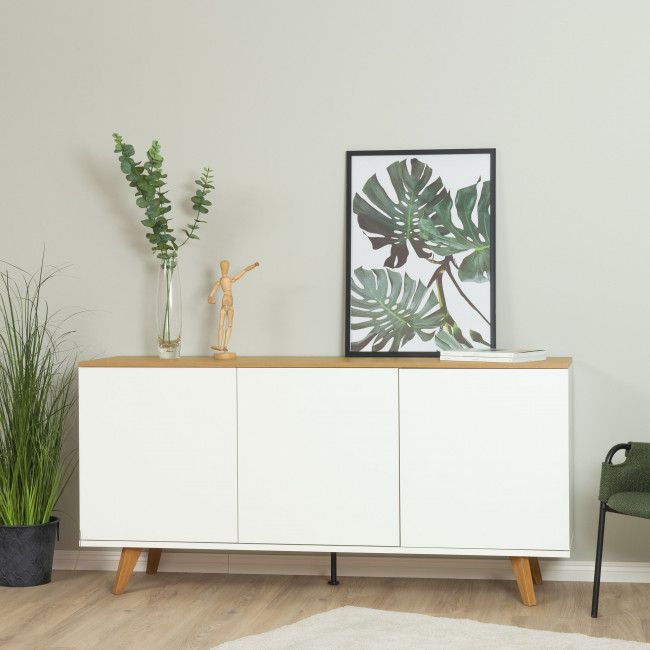 Amelia - Buffet en bois 3 portes L162cm