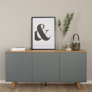 Amelia - Buffet en bois 3 portes L162cm