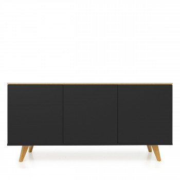 Amelia - Buffet en bois 3 portes L162cm